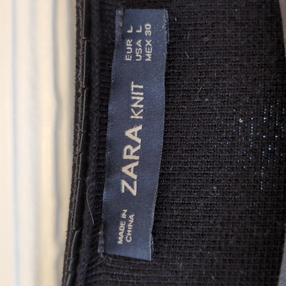 Zara Knit - Faux Leather Top - Picture 2 of 4
